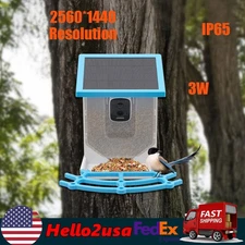 Solar Powered Bird Feeder Smart Bird Feeder Bird Feeding Unit with Camera Blue