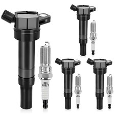 Set of 4 UF651 Ignition Coil Pack  Iridium Spark Plug for 2.0L 1.8L L4 Kia 2...