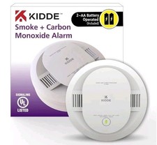 Kidde Smoke  Carbon Monoxide Detector, AA Battery Powered, LED Warning Light...