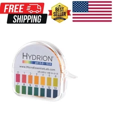 Hydrion Ph Paper with Dispenser and Color Chart - Full Range Insta Chek ph- 0-13