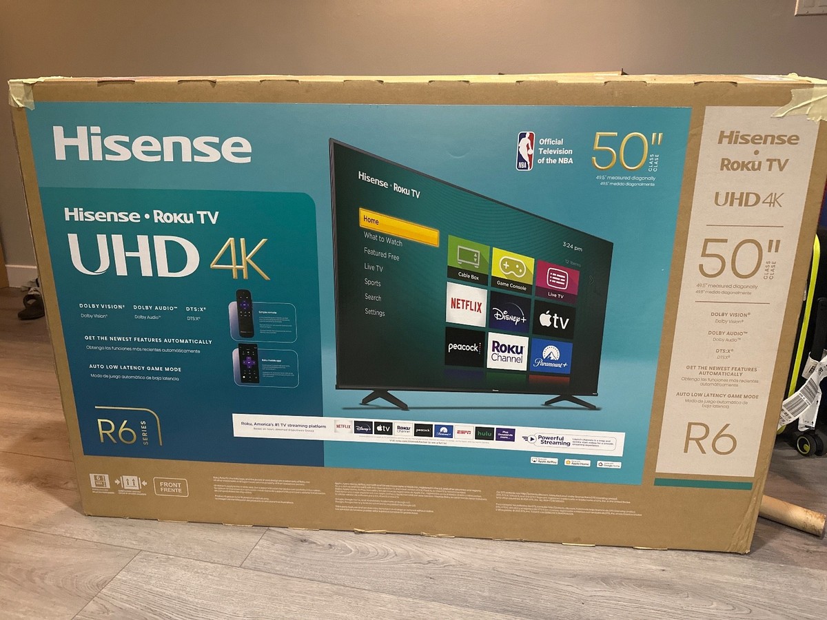 Hisense smart tv 50 inch, black colour, UHD 4K with Dolby audio