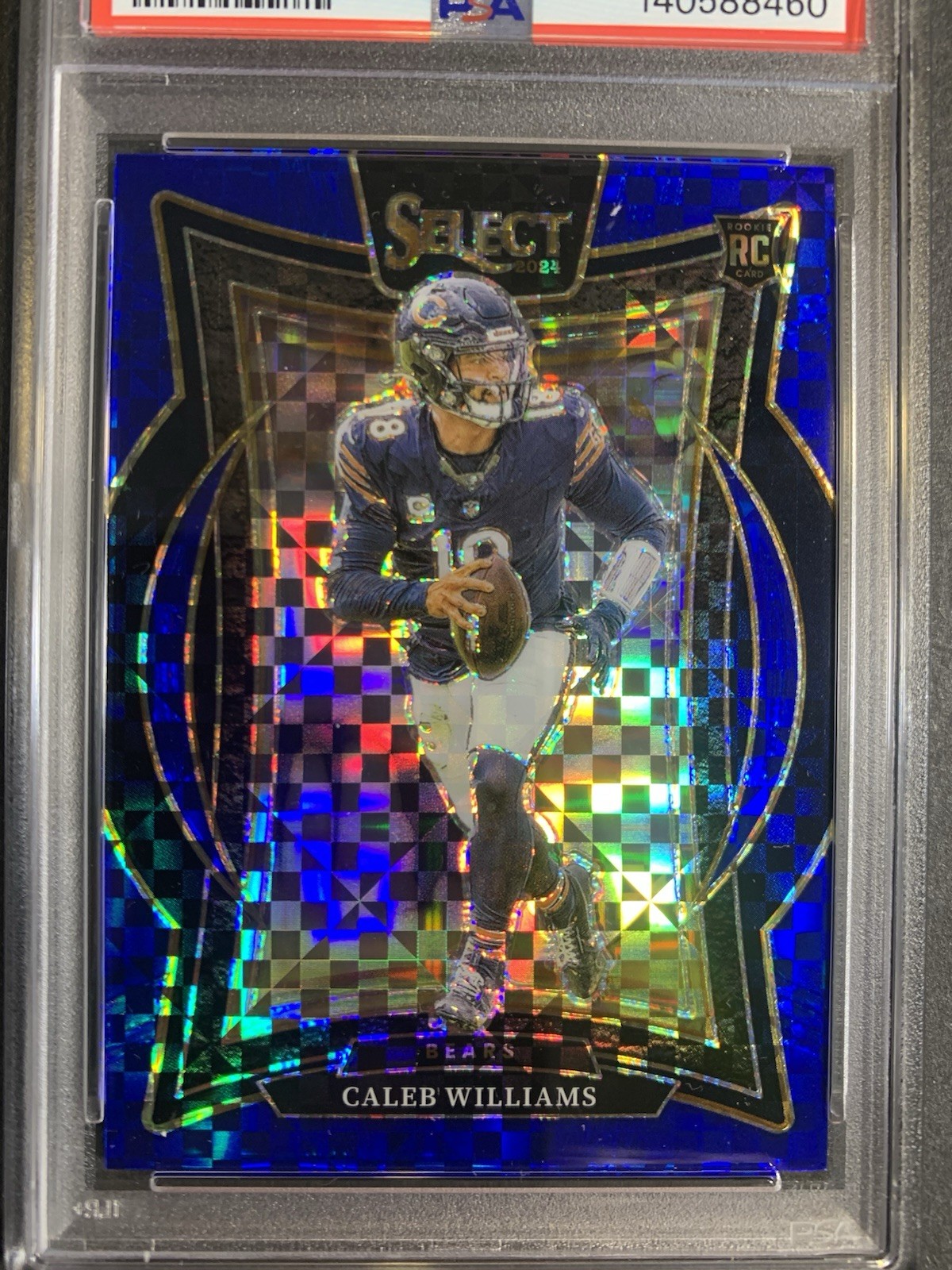 2024 Panini Select Concourse Caleb Williams #25 Blue Prizm /249 (RC) PSA 10 GEM view 2
