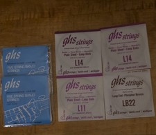 2-GHS PF150 Phosphor Bronze 5-String Banjo Strings Loop End Plus 4 Extra Strings
