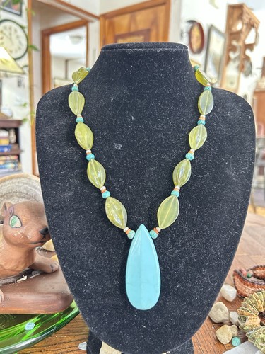 Böhmische schöne Statement Halskette mit Stein - Bild 3 von 6