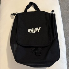 Vintage eBay Promotional Backpack Black Swag Bag Y2K Dot-Com Tech Collectible