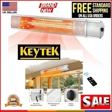 Wall Mounted Patio Heater Outdoor Electric Infrared 1500w Waterproof w/Remote
