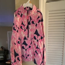 Lilly Pulitzer Pink Flamingo Print Popover  g...