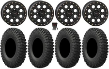 System 3 SB-7 15" Wheels Bk (4+3) 32" MotoCrusher Tires Textron Wildcat XX
