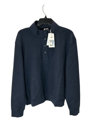 Women Boulder Snap Pullover Golf Sweater - Navy - XL