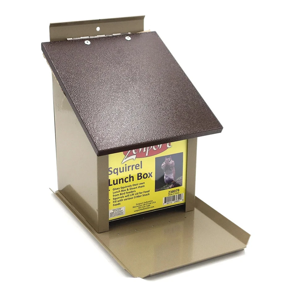 Zenport Z38079 Squirrel Lunch Box Hopper Feeder, Beige - 3 Pack - Image 3 of 4