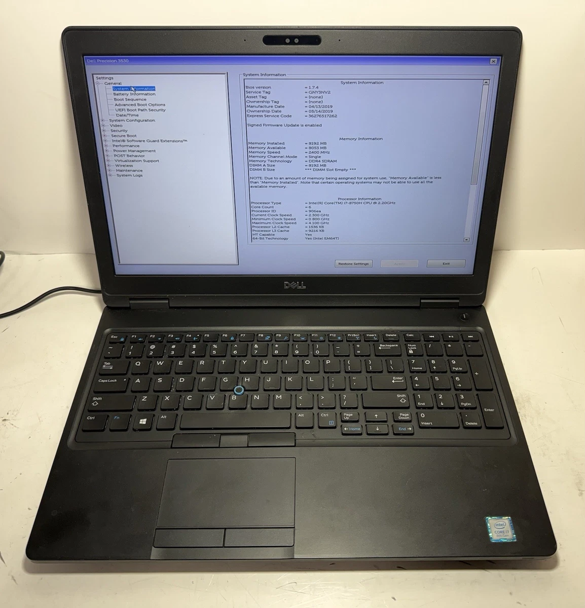 Dell Intel Core i7 8th Gen. 8 GB RAM PC Laptops & Netbooks for