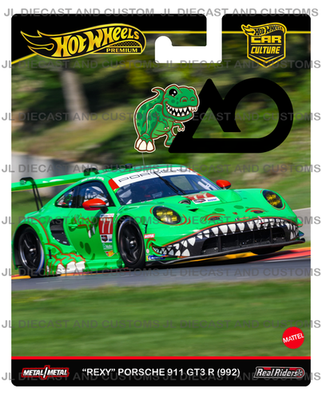 Hot Wheels Rexy Porsche 911 gt3 r 992 Premium Custom Card NO CAR