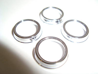 LGB REPLACEMENT CHROME HEADLAMP RING SET OF 4 PIECES BRAND NEW!
