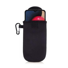 GENUINE INVENTCASE BLACK NEOPRENE POUCH CASE BAG FOR SAMSUNG GALAXY A02s