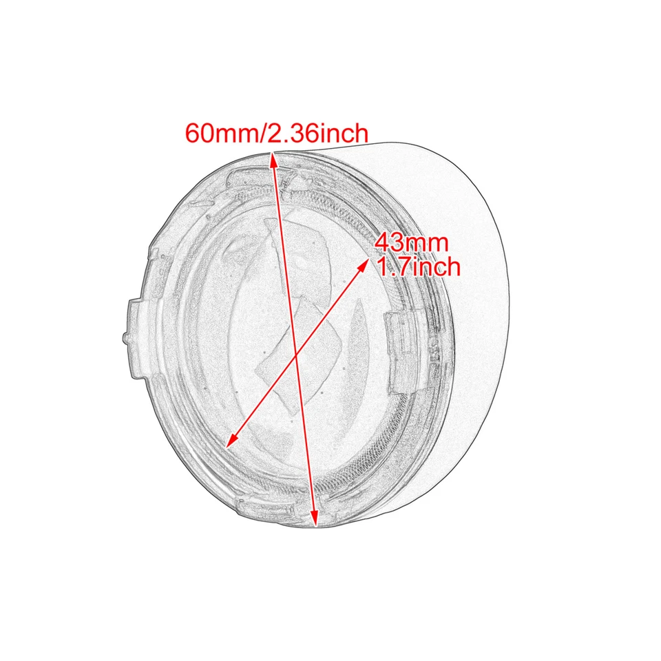 2X Smoke Turn Signal Light Lens Cover Bezels Visor For Harley Dyna Electra Glide - Image 3 of 4