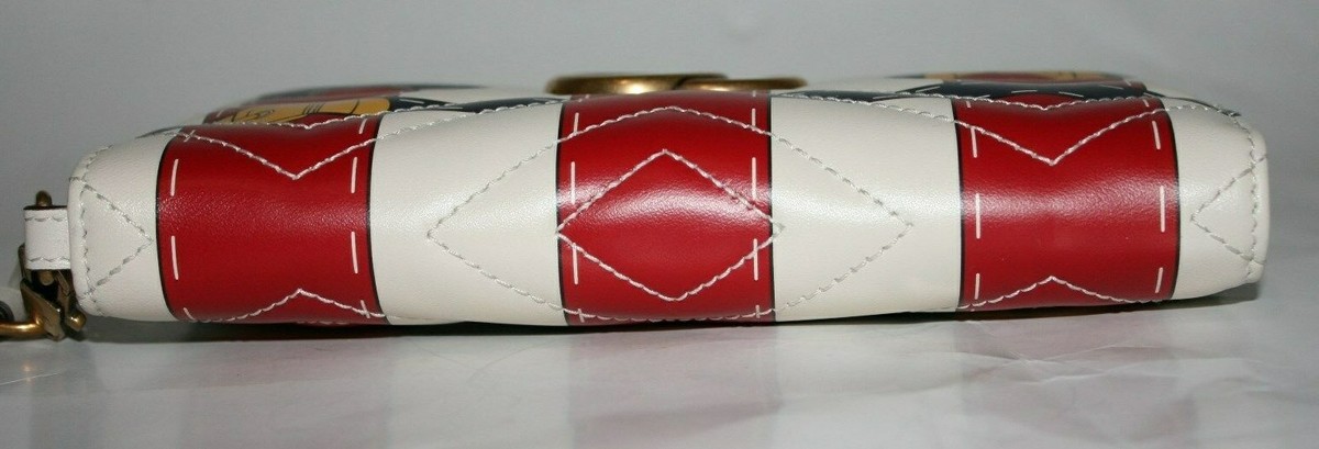 NWT GUCCI GG MARMONT TROMPE L'OEIL ZIP AROUND WALLET