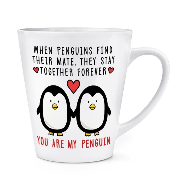 Du Bist Mein Pinguin Liebe 12Oz Latte Becher Valentinstag Liebe Frau Freundin-image