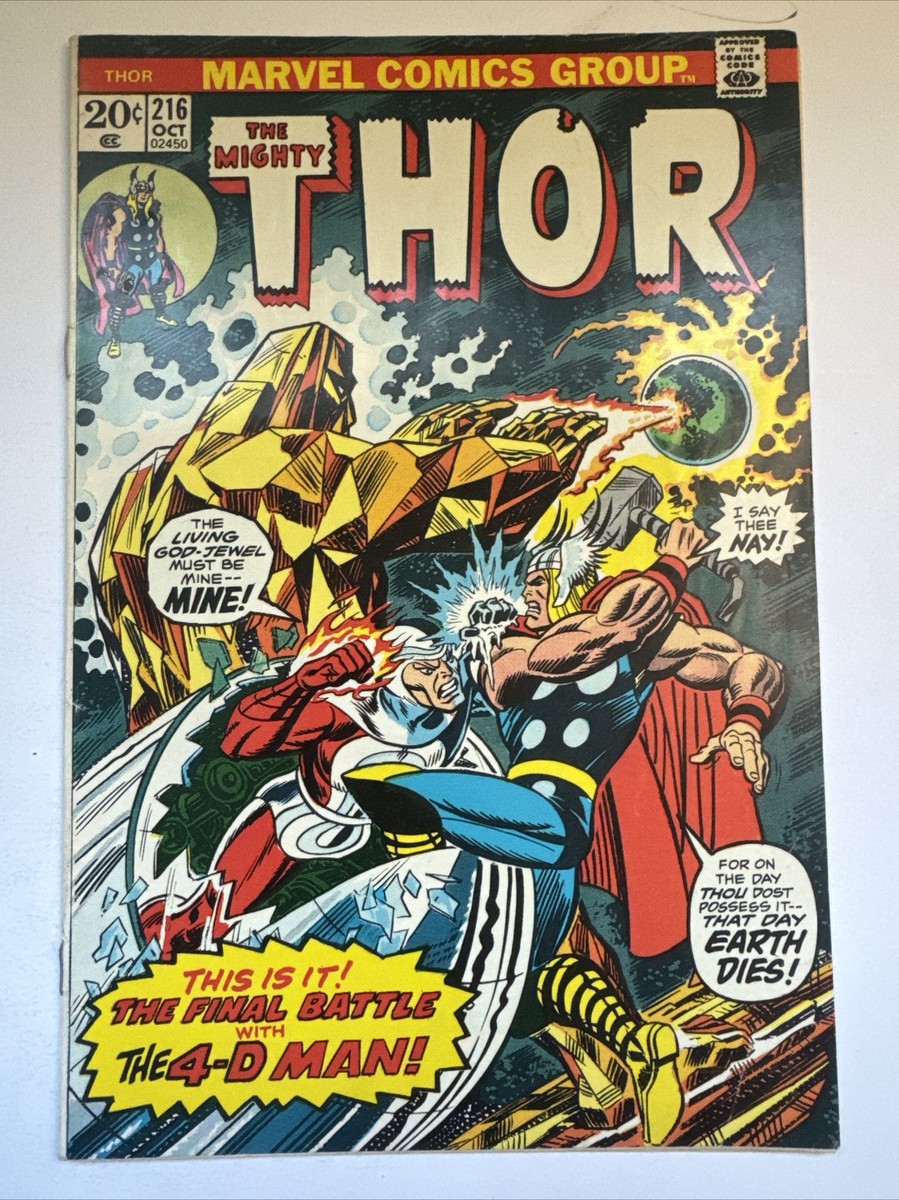 The Mighty Thor #216: “Where Chaos Rules!” Marvel 1973 FN- | eBay