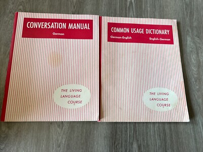 Lot Of 2 Common Usage Dictionary & Conversation Manual German The Living Lang