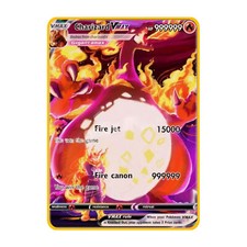 Charizard VMAX 999999point Gold Metal Pokemon Card Collectible Gift Display**