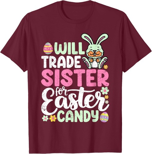Will Trade Sister For Easter Candy Funny Boys Toddler Kids T-Shirt Hoodie - Picture 14 of 14