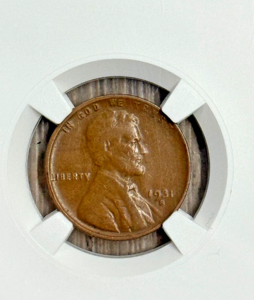 1931 S Lincoln Wheat Cent NGC VF 20 Brown, Semi-Key Date Penny - Image 3 of 4