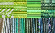 20 Fat Quarters Bundle Green Shades - 100 Cotton