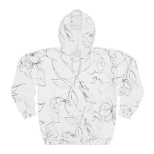 Floral Unisex Pullover Hoodie, Cozy Floral Hoodie, Fall Casual Wear, Botanical