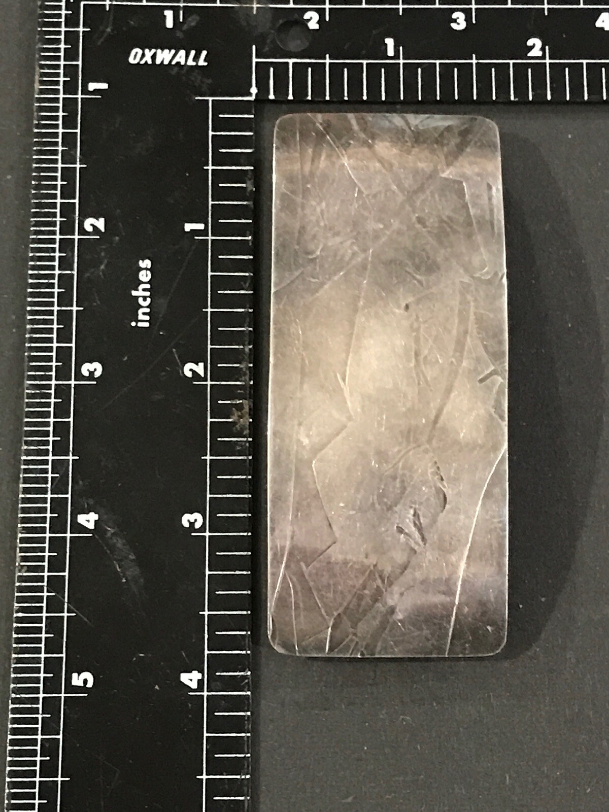 Vintage Etched Rectangular Maker Signed Sterling … - image 5