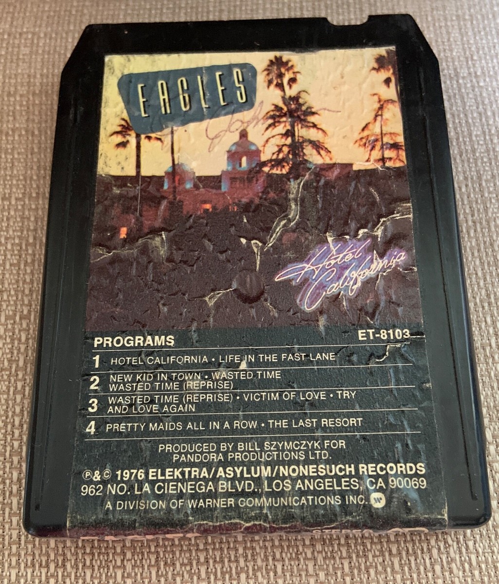 Vintage 1970s THE EAGLES Hotel California 8-TRACK TAPE Classic