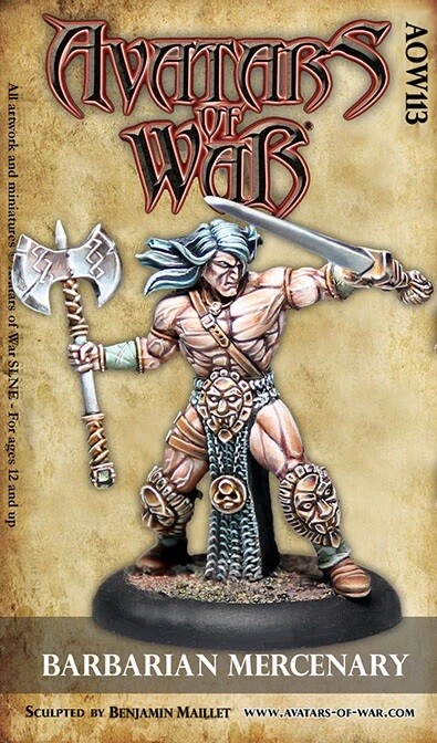 Avatars of War Barbarian Hero aow113 Fantasy 28mm Warriors of Chaos Marauder