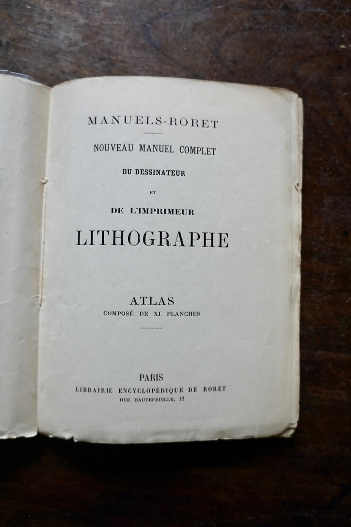 MANUEL RORET ATLAS SEUL DESSINATEUR IMPRIMEUR LITHOGRAPHE, 1891, 11 planches