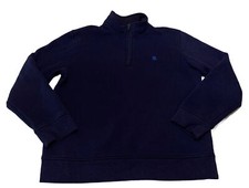 IZOD Advantage Performance Stretch 1/4 Zip Up Pullover Dark Blue Size Small EUC