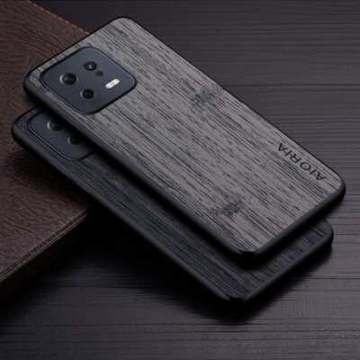 For Xiaomi 13 /13 Pro Luxury Retro Leather Bamboo Pattern Soft Rubber Case Cover