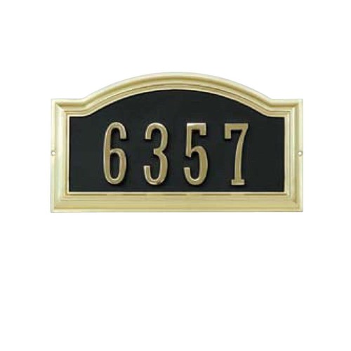 Hillman 16 in. x 9 in. Polished Brass Address Plaque 843266