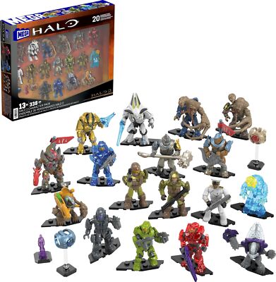 Halo 2 20th Anniversary Multicolor Buildable Action Figures