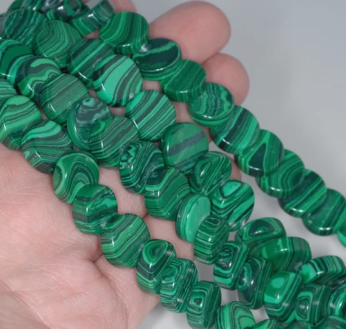 13MM GREEN MATRIX TURQUOISE GEMSTONE FLAT ROUND CIRCLE LOOSE BEADS 15.5" - Picture 2 of 4
