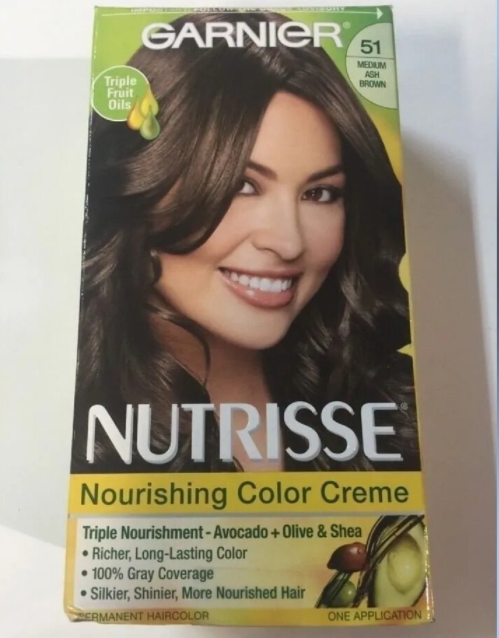 Nutrisse Nourishing Color Creme # 51 Medium Ash Brown by Garnier for Unisex - 1