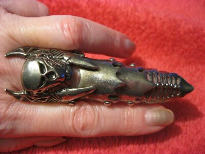 Gothig. Metall Ring/ Finger Aufsätze/Ganz Finger Ring. Tote Kopf.Unisex