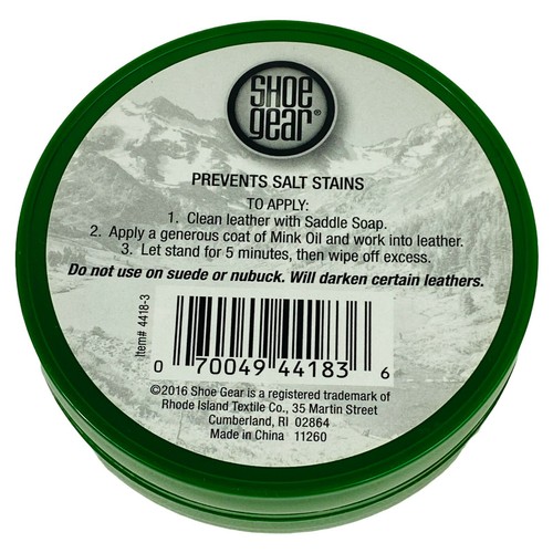 Shoe Gear High Country Mink Oil 3.5 oz Leather Waterproofer and