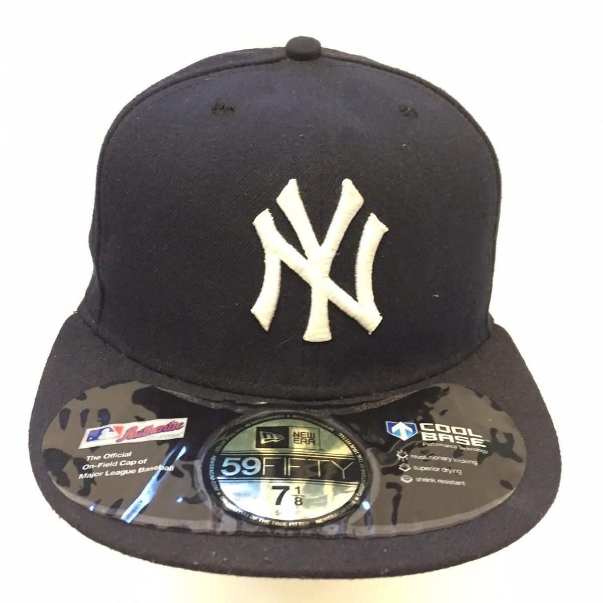 New York Yankees New Era 59FIFTY Baseball Hat|Cap~Black Fitted [7 1/8]