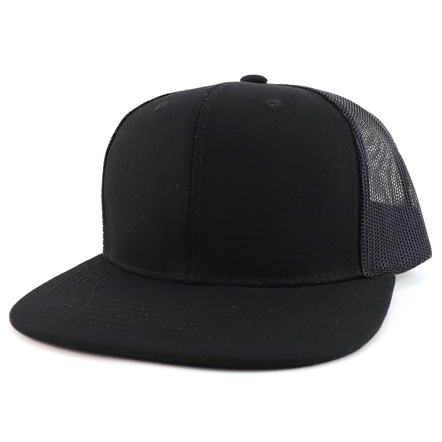 Oversize 2XL Blank Plain Flatbill Mesh Snapback Baseball Cap  - FREE SHIPPING