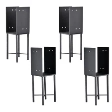 NTUD 4 Pack 6x6 (Inner Size 5.5x5.5) Post Base Brackets Wood Fence Post Anchor 