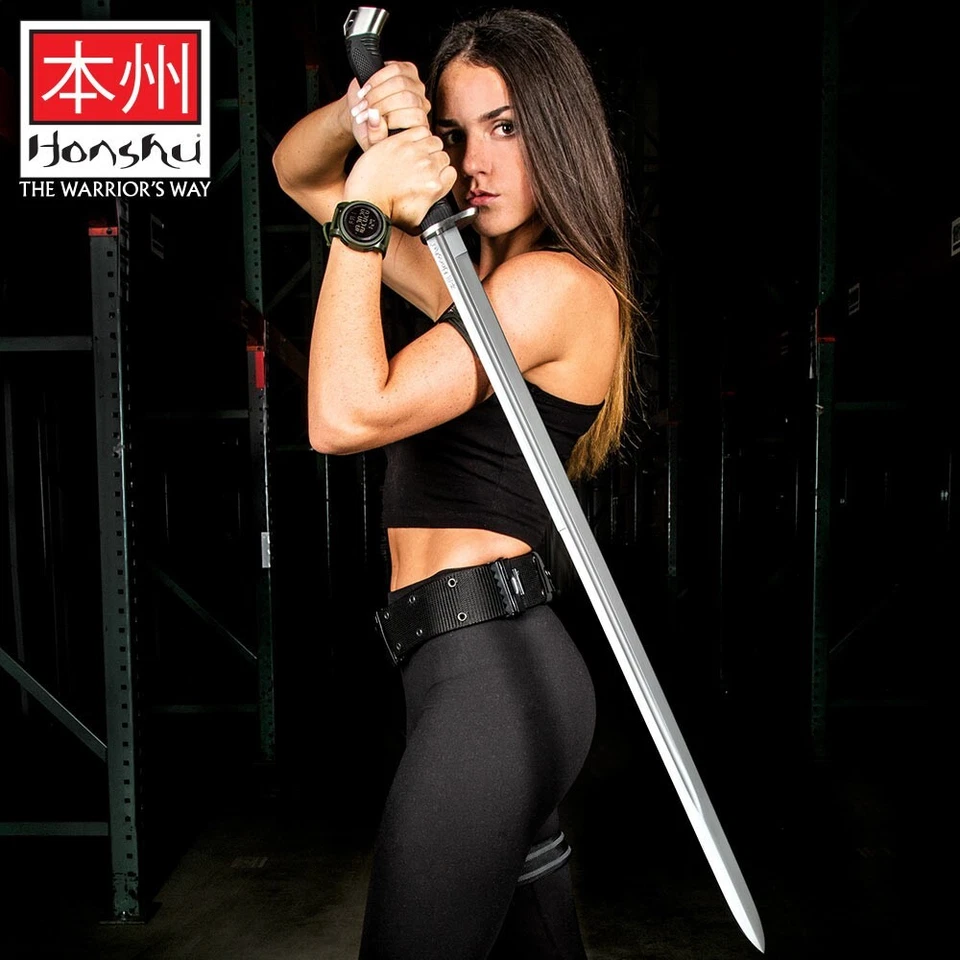 Honshu Boshin Double Edge Sword Carbon Steel Wooden Scabbard 40 13/16" Overall - Image 3 of 4