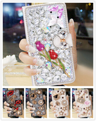 Crossbody Leather Bling Diamond Card Flip Wallet Case Bag For Moto G  Power 2022
