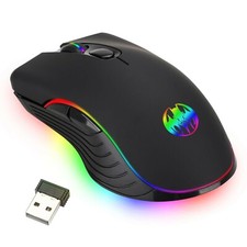 2.4G Wireless Gaming Mouse, TSV Rechargeable Computer Gaming Mouse RGB
