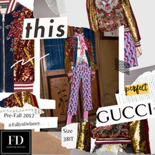 Gucci Sequin Embellished Bomber Jacket Tiger Applique Pre-fall 2017 Size 38it