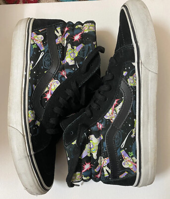 Vans Shoes Mens 10.5 Toy Story Sneakers Sk8 Hi Buzz Lightyear Suede Canvas Black Vans X Disney Toy Story Buzz Lightyear Sk8 Hi | Mercari main image 4