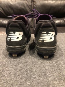 purple new balance cleats