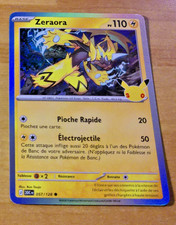 CARTA HOLO POKEMON 30° ANNIVERSARIO CARTA ZERAORA 057/128 30C FR NUOVO DI...